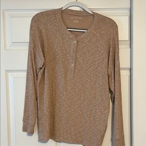 American Eagle Outfitters Soft Pink Long Sleeve Top
